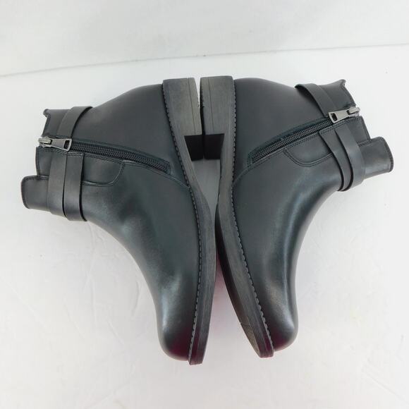 Propét Womens Tatum Black Ankle Boots Leather Size 9 New - Picture 5 of 8